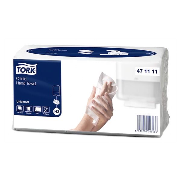 Tork H3 Universal käsipyyhe C-taitto 2-krs luonnonvalkoinen 2400ark