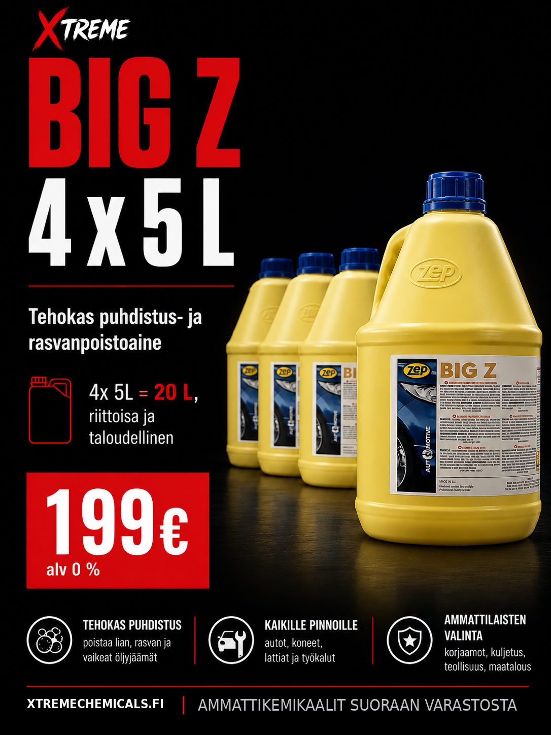 Big Z -paketti 4 × 5 L