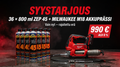 SYYSTARJOUS: Milwaukee M18 akkurasvapuristin + 36 × Zep 45 (800 ml)